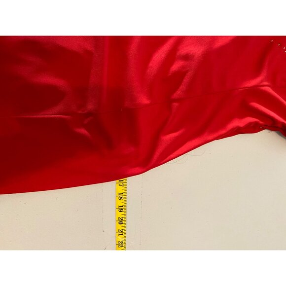 Niki Livas Maxi Dress Red Evening Gown Rhinestone Detail Open Back Size 6 - Picture 9 of 9